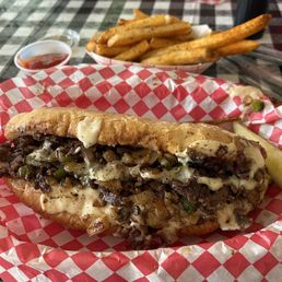 Philly Cheese Steak with French Fries Philly Cheese Steak with French Fries