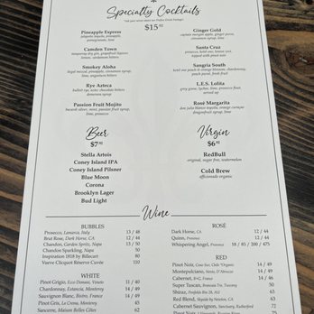 Hotel Chantelle - Cocktail menu - Cocktail Bars Near Me - New York, New York Hotel Chantelle - Cocktail menu - Cocktail Bars Near Me - New York, New York