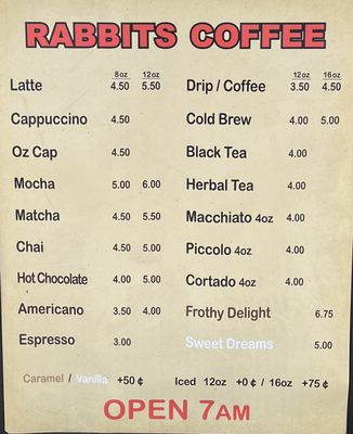 Menu photo 5 Rabbits Coffee Los Angeles, CA Menu photo 5 Rabbits Coffee Los Angeles, CA