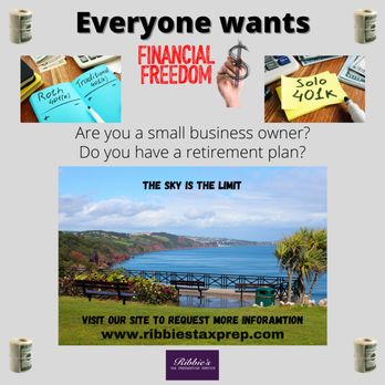 Ribbie's Tax Preparation Service - As an Entrepreneur or Small Business Owner, do you worry about retirement? #AskRibbie - Tax Services Near Me - Detroit, Michigan Ribbie's Tax Preparation Service - As an Entrepreneur or Small Business Owner, do you worry about retirement? #AskRibbie - Tax Services Near Me - Detroit, Michigan