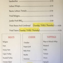 Amish & More - Menu
