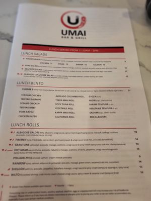 Menu photo 4 Umai Bar & Grill Elk Grove, CA