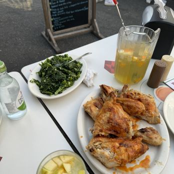 Fax Chix Restaurant - Chicken, brocclie rabe and white sangria. - Portuguese Near Me - Farmingville, New York Fax Chix Restaurant - Chicken, brocclie rabe and white sangria. - Portuguese Near Me - Farmingville, New York