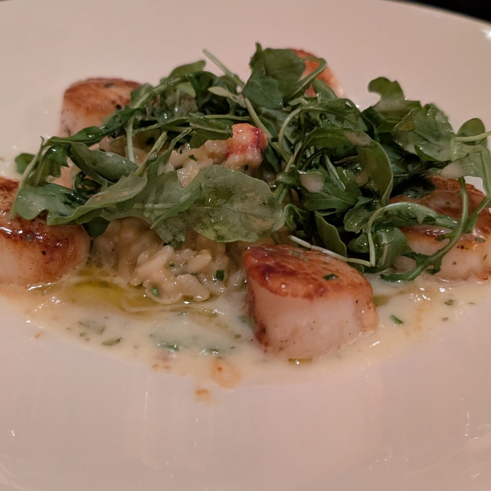 The Capital Grille - Seared Sea Scallops with Maine Lobster and Asparagus Risotto - Steakhouses Near Me - Louisville, Kentucky The Capital Grille - Seared Sea Scallops with Maine Lobster and Asparagus Risotto - Steakhouses Near Me - Louisville, Kentucky