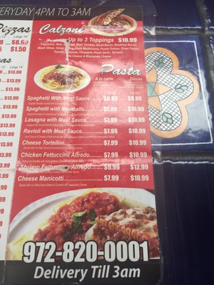 Menu photo 2 Zio Al's Pizza & Pasta Dallas, TX Menu photo 2 Zio Al's Pizza & Pasta Dallas, TX