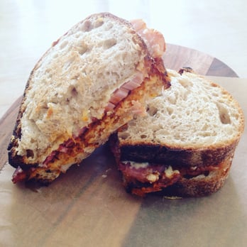 Linen & Latte - Fancy bacon and cheese toastie with red pesto #lunch #sandwich - Cafes Near Me - Glengormley, NTA