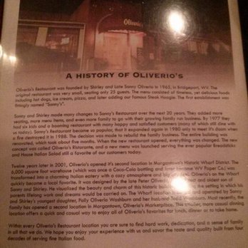 Oliverio's Ristorante - Italian Near Me - Bridgeport, West Virginia Oliverio's Ristorante - Italian Near Me - Bridgeport, West Virginia
