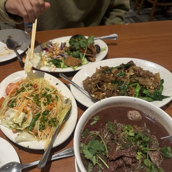 Thai Cafe - Papaya salad, boat noodle, Lao sausage, pad see ew with beef - Thai Near Me - Irvine, California