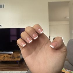 Cute Nails - Gel French Tip on Real Nail -$40