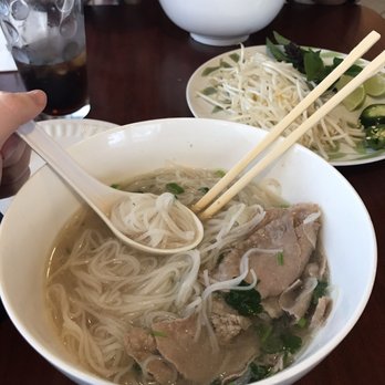 Bamboo Bistro - Phó bo, or beef Phó. The broth was just beef broth with noodles, beef, and green onions. - Vietnamese Near Me - Anacortes, Washington Bamboo Bistro - Phó bo, or beef Phó. The broth was just beef broth with noodles, beef, and green onions. - Vietnamese Near Me - Anacortes, Washington