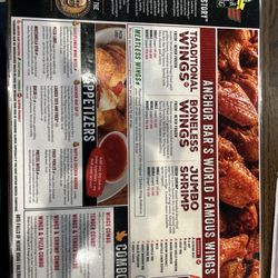 Anchor Bar - Menu