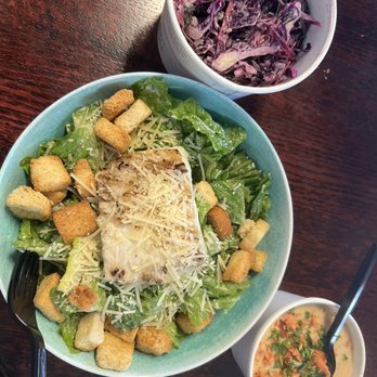 Alaska Fish & Chips Company - Coleslaw, Cesar salad with added halibut, and Smoked Salmon Chowder - Seafood Near Me - Juneau, Alaska Alaska Fish & Chips Company - Coleslaw, Cesar salad with added halibut, and Smoked Salmon Chowder - Seafood Near Me - Juneau, Alaska