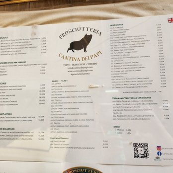 Cantina dei Papi - Menu - Wine Bars Near Me - Rome, RM Cantina dei Papi - Menu - Wine Bars Near Me - Rome, RM
