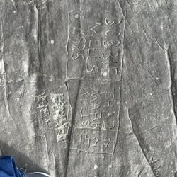 Rock House Cave Trail - Century old graffiti