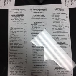 the menu of the restaurant the menu of the restaurant
