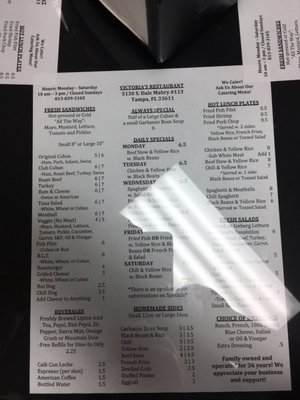 Menu photo 3 Victoria's Tampa, FL Menu photo 3 Victoria's Tampa, FL