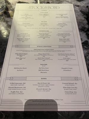 Menu photo 4 Stock & Bond Minneapolis, MN Menu photo 4 Stock & Bond Minneapolis, MN
