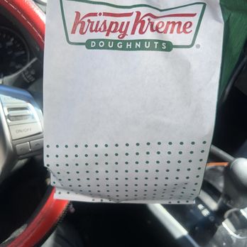 Krispy Kreme - a krispy kreme doughnut bag in a car - Donuts Near Me - Evergreen Park, Illinois Krispy Kreme - a krispy kreme doughnut bag in a car - Donuts Near Me - Evergreen Park, Illinois