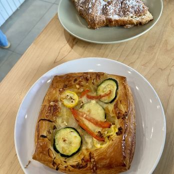 Arsicault - Vegetable Galette and an Almond Croissant - Bakeries Near Me - San Francisco, California