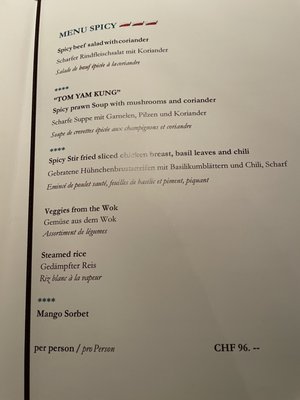 Menu photo 8 Restaurant Rua Thai Zermatt, VS