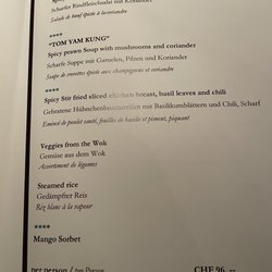 Restaurant Rua Thai - Menu