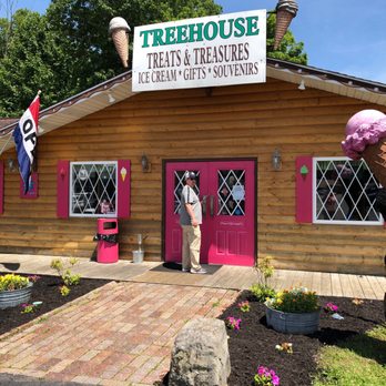 Treehouse Treats and Treasures - a man standing outside of a store - Ice Cream & Frozen Yogurt Near Me - Logan, Ohio Treehouse Treats and Treasures - a man standing outside of a store - Ice Cream & Frozen Yogurt Near Me - Logan, Ohio