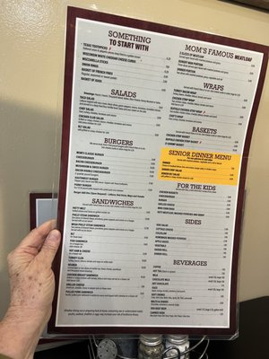 Menu photo 2 Mom's Restaurant & Pub Colfax, WI