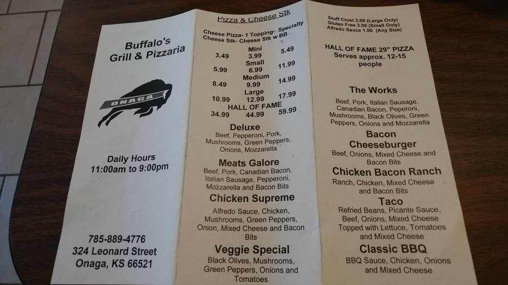 Buffalo's Grill and Pizzaria Logo