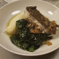 Pizarro - Cod,spinach, mashed potatoes