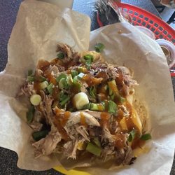 Smokin Pig BBQ - 1/4 pork nachos!  Still huge!