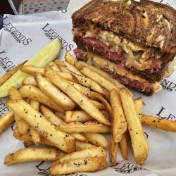 Legends Bar & Grill - Reubin sandwich and fries