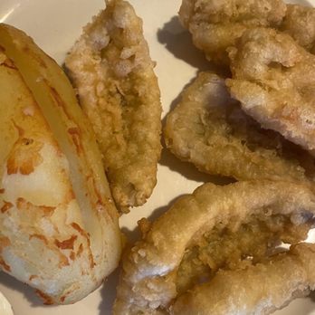 Voelker's Steak House - Lake perch with deep fried whole potato - Steakhouses Near Me - Beaver Dam, Wisconsin Voelker's Steak House - Lake perch with deep fried whole potato - Steakhouses Near Me - Beaver Dam, Wisconsin