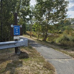 Hannah Duston Memorial State Historic Site - Entrance to Northern Rail Trail from park & ride lot