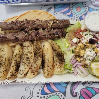 Souvlaki Street - Beef Souvlaki Platter - Mediterranean Near Me - Sunrise, Florida