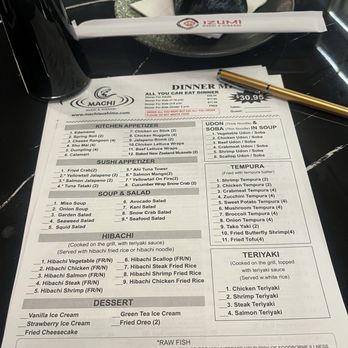 Machi Sushi Hibachi - Order sheets - Sushi Bars Near Me - Affton, Missouri Machi Sushi Hibachi - Order sheets - Sushi Bars Near Me - Affton, Missouri
