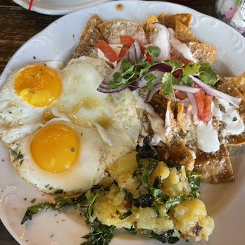 Sage Social Eatery - Chilaquiles with 2 eggs - Latin American Near Me - Covina, California Sage Social Eatery - Chilaquiles with 2 eggs - Latin American Near Me - Covina, California