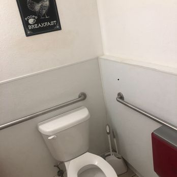 Cluck & Blaze - LOVE the chicken propaganda in their clean restrooms! - Chicken Shop Near Me - Long Beach, California