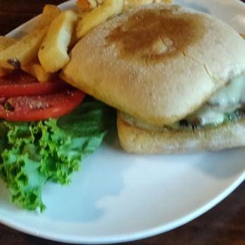 Angry Donkey - Grilled Chicken Pesto Sandwich with fries - Venues & Event Spaces Near Me - Michigantown, Indiana