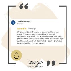 Lavao Skincare - Client Review (Google)