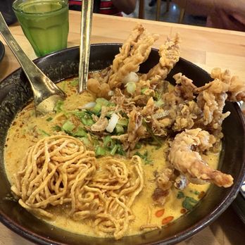 Manaao - Khao Soi with soft shell crab - Thai Near Me - Tustin, California Manaao - Khao Soi with soft shell crab - Thai Near Me - Tustin, California
