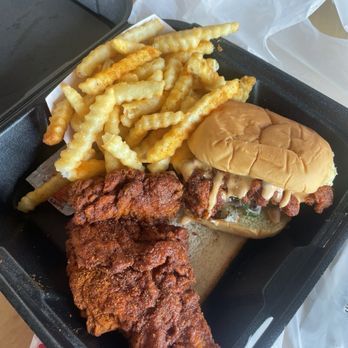 Dave's Hot Chicken - Dave's #3: 1 Tender & 1 Slider w/ Fries - Chicken Shop Near Me - Irvine, California