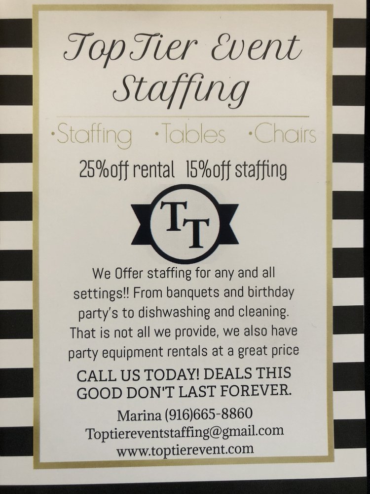 TOP TIER EVENT STAFFING 11 Photos Party Supplies Sacramento, CA