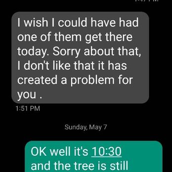 Idacrest Landscaping - My husband text on Saturday agreeing to Sunday. And Sunday two hours after they were supposed to be out. - Landscaping Near Me - Nampa, Idaho