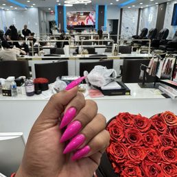 Hot pink stilettos Hot pink stilettos