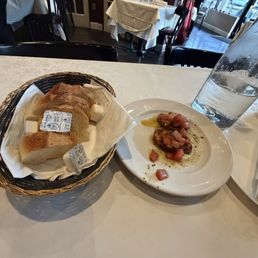 Bread basket and bruschetta Bread basket and bruschetta