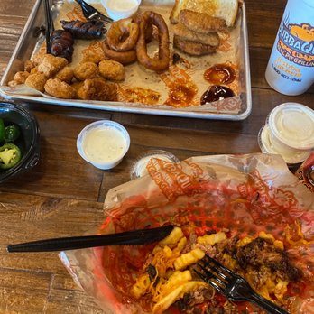 BubbaQue's - Sampler and Texas nachos - Barbeque Near Me - Riverview, Florida