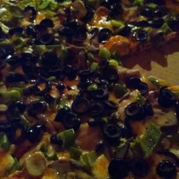 Black olive, green pepper