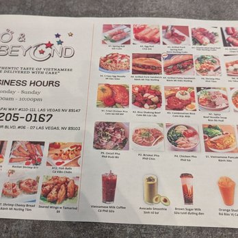 Pho & Beyond - Menu Front - Vietnamese Near Me - Las Vegas, Nevada Pho & Beyond - Menu Front - Vietnamese Near Me - Las Vegas, Nevada