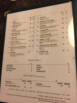 Menu photo 6 Wasabi Sushi Boise, ID Menu photo 6 Wasabi Sushi Boise, ID