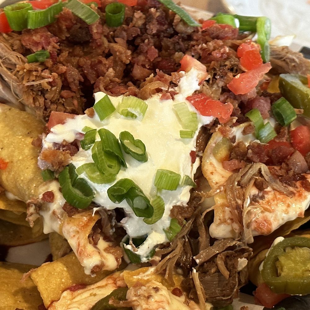 The Local - Pulled Pork & Smoked Gouda Nachos - Bars Near Me - Boone, North Carolina The Local - Pulled Pork & Smoked Gouda Nachos - Bars Near Me - Boone, North Carolina